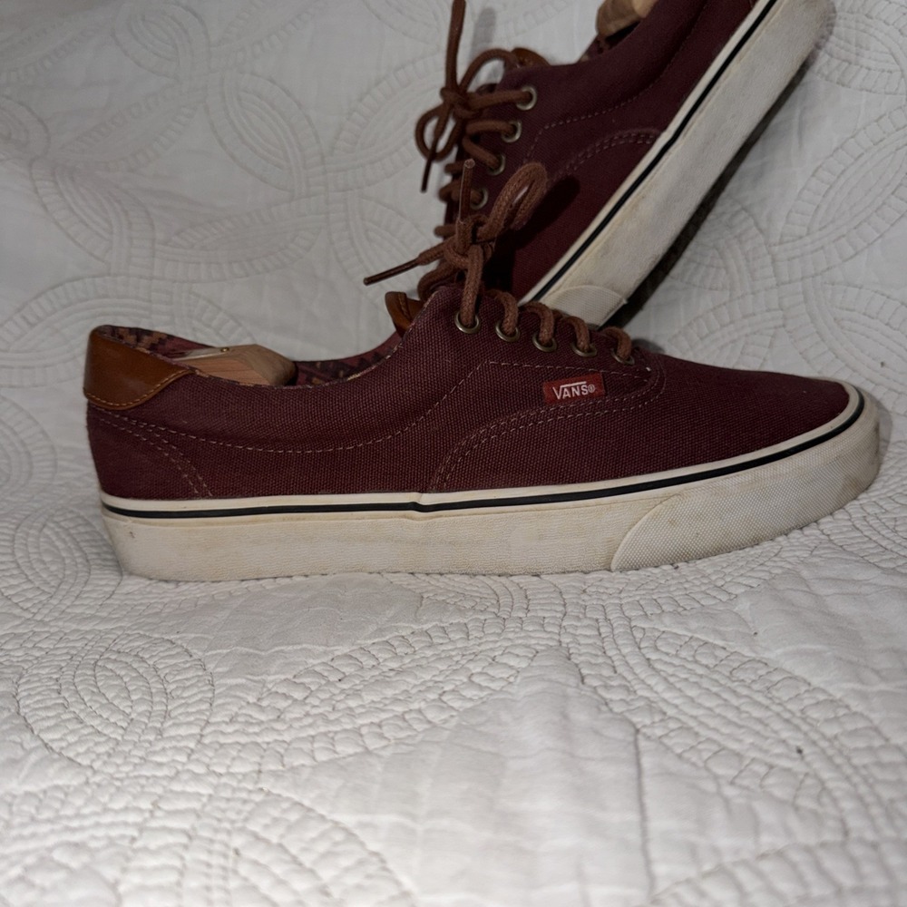 Vans Era 59 Port Royale Leather Heel Boho Classic Skateboard Mens 10 Shoes